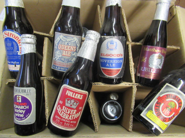 Thirty seven bottles of vintage and collector's 1977 jubilee ale Image