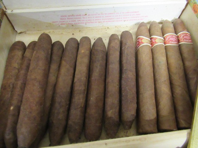 Two part filled boxes of cigars Image