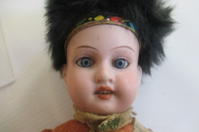 Two bisque socket head dolls Image