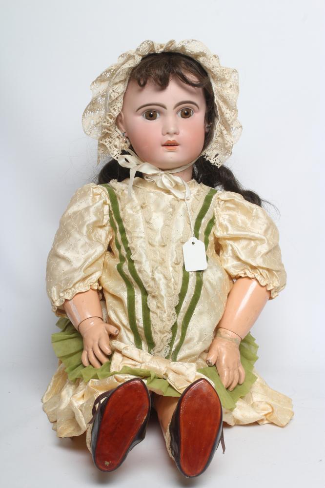 A Tete Jumeau bisque socket head doll Image