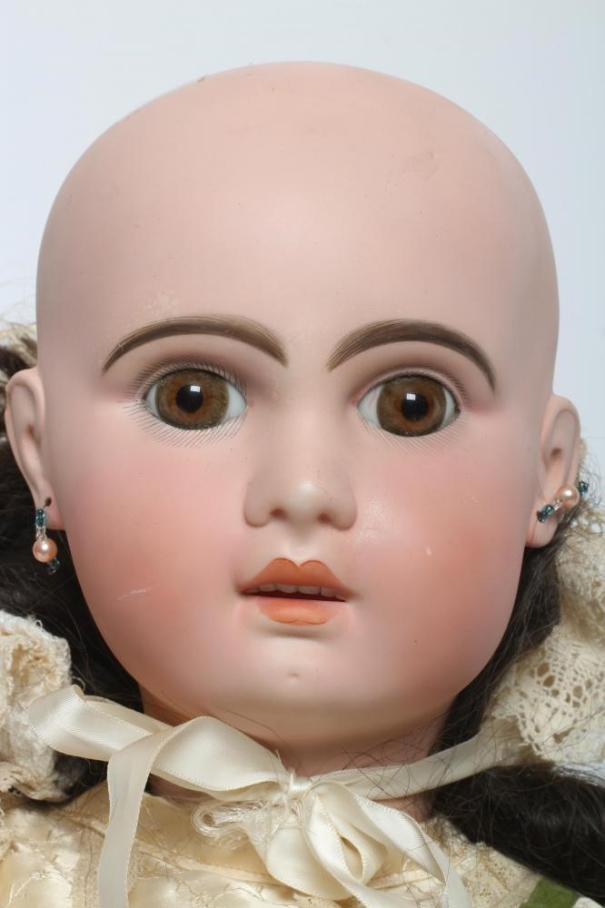 A Tete Jumeau bisque socket head doll Image