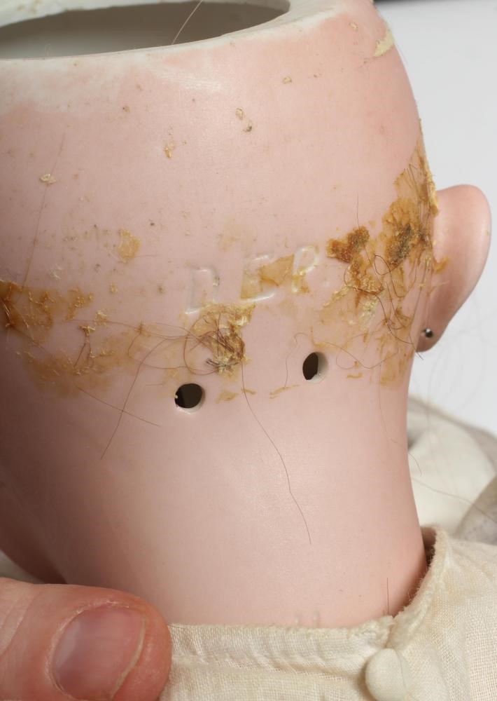 A Bebe Jumeau bisque socket head doll Image