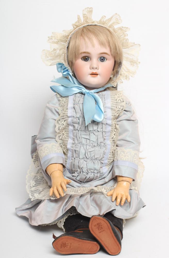 A Tete Jumeau bisque socket head doll Image