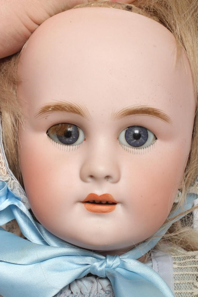 A Tete Jumeau bisque socket head doll Image