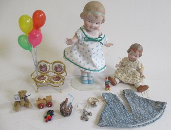 Two Gebruder Heubach all bisque dolls Image