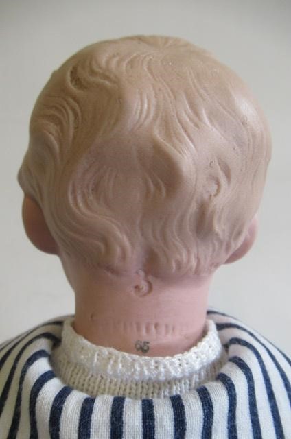 A rare Gebruder Heubach bisque socket head character boy Image