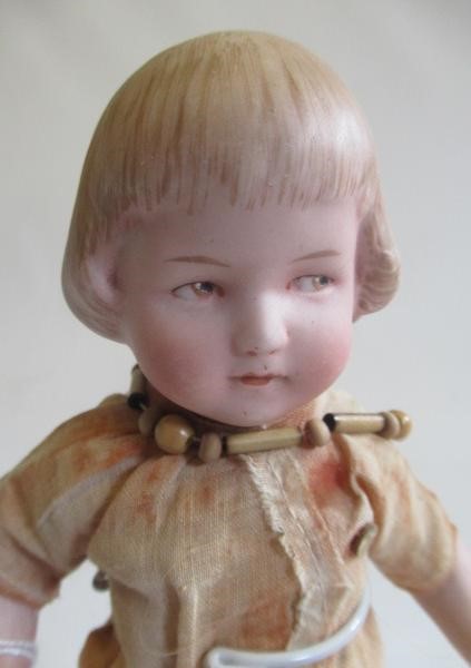 Two all bisque five piece jointed dolls Image