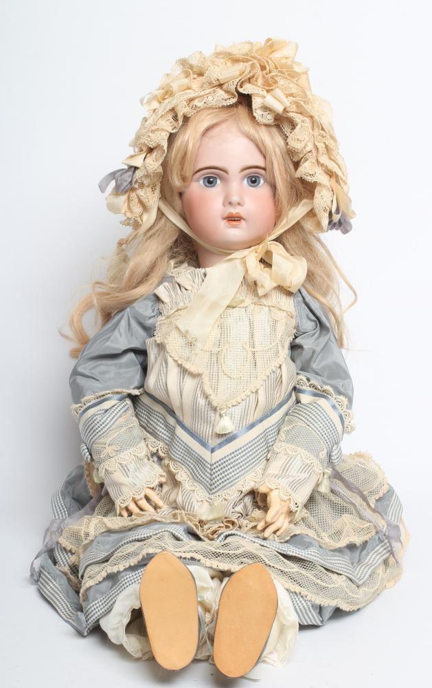 A Tete Jumeau bisque socket head doll Image