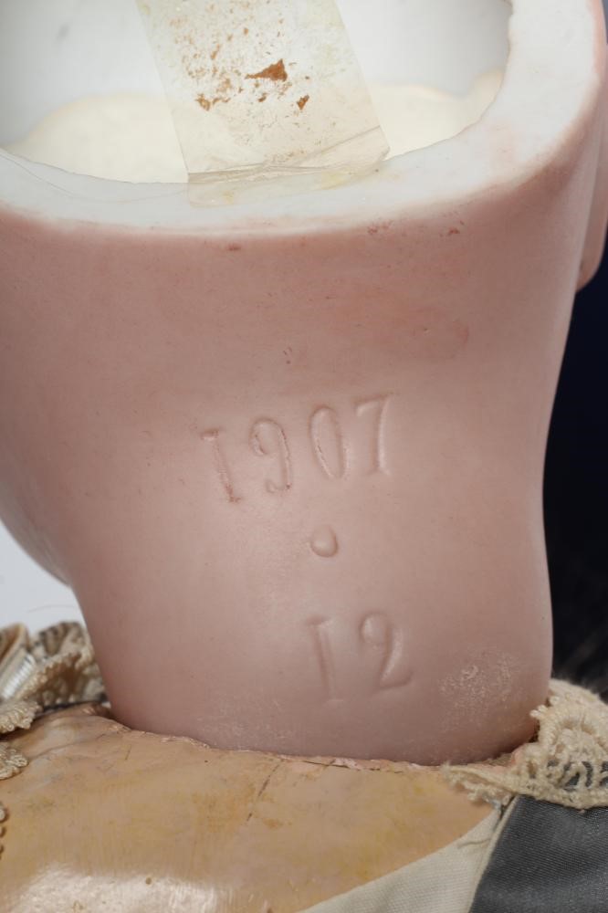 A Tete Jumeau bisque socket head doll Image