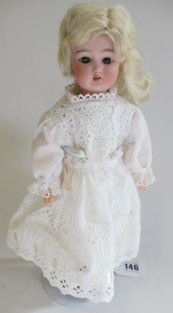 A Simon & Halbig bisque socket head doll Image