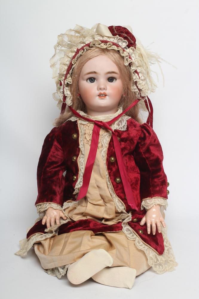 A Tete Jumeau bisque socket head doll Image