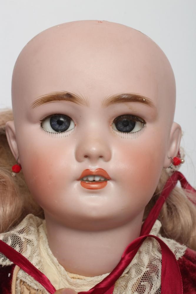 A Tete Jumeau bisque socket head doll Image