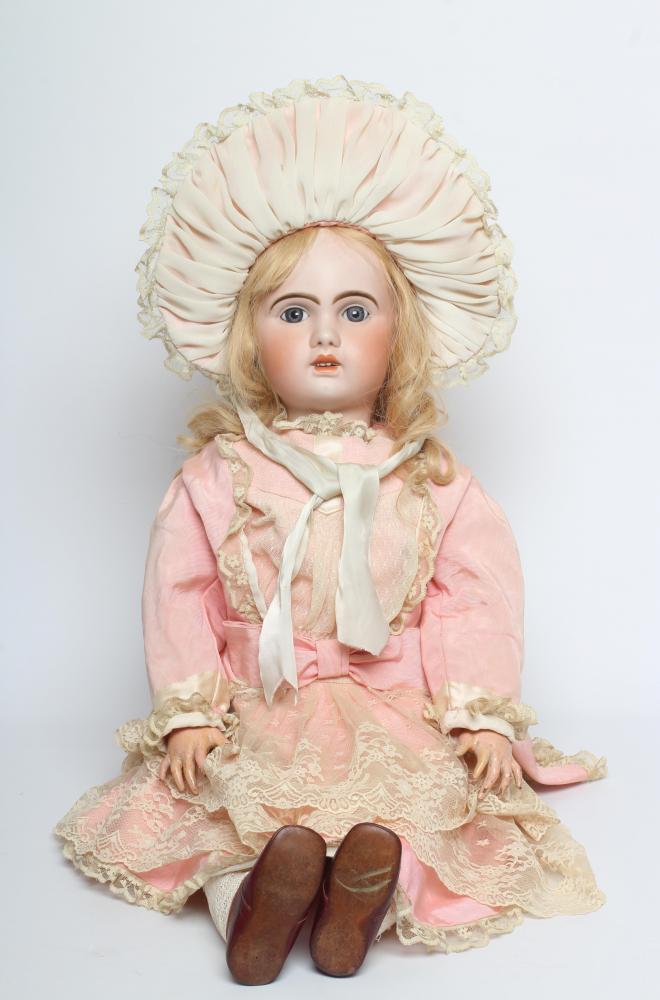 A large Tete Jumeau bisque socket head doll Image