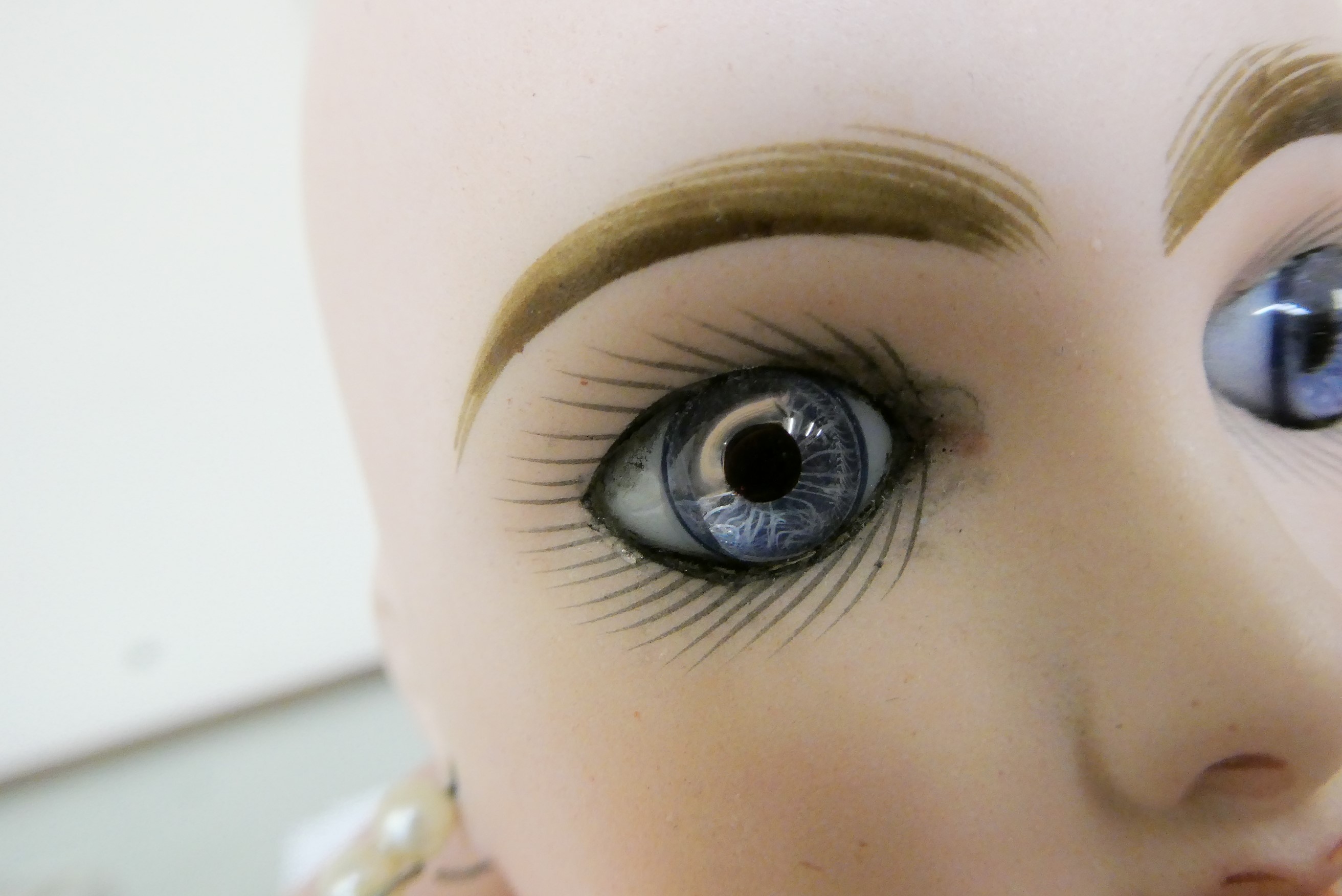 A Bebe Jumeau bisque socket head doll Image