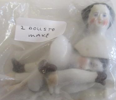 A large quantity of spare parts of miniature and doll's house dolls Image