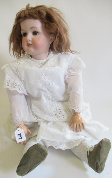 A large Armand Marseille bisque socket head doll Image