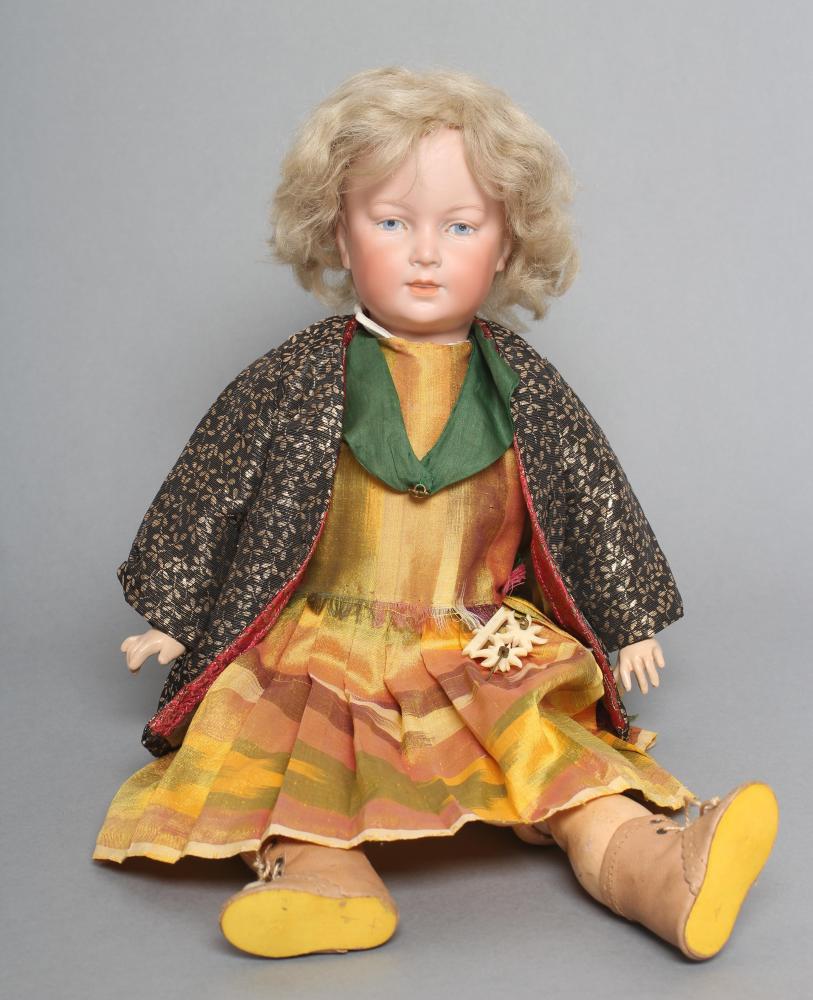 An early Armand Marseille bisque socket head doll Image