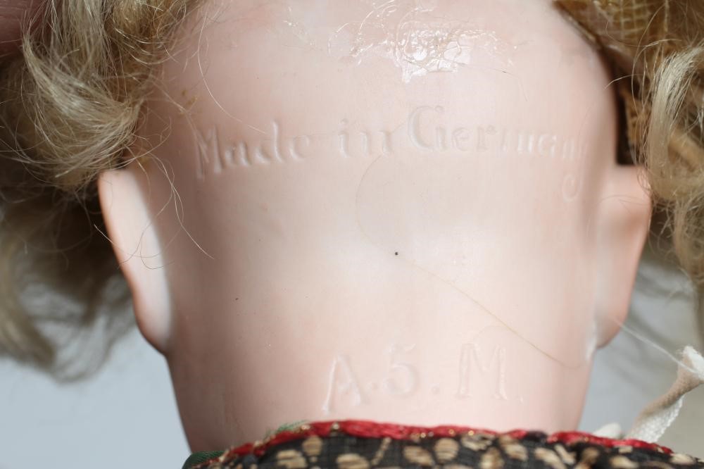 An early Armand Marseille bisque socket head doll Image