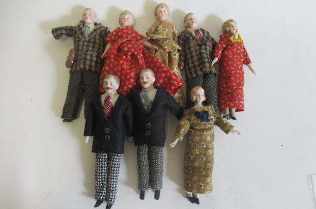 Eight doll's house dolls Image