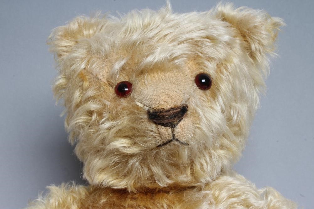 A prewar german long haired jointed teddy bear Hartleys Auctioneers