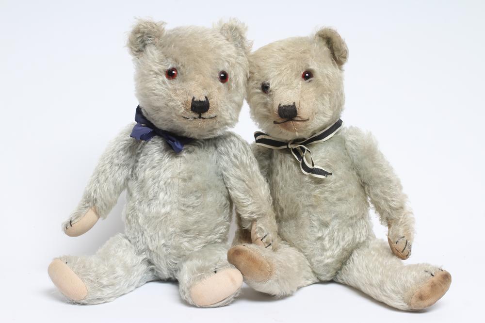 A rare pair of Chiltern blue teddy bears Image