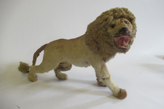 Two real hair plush animals Image