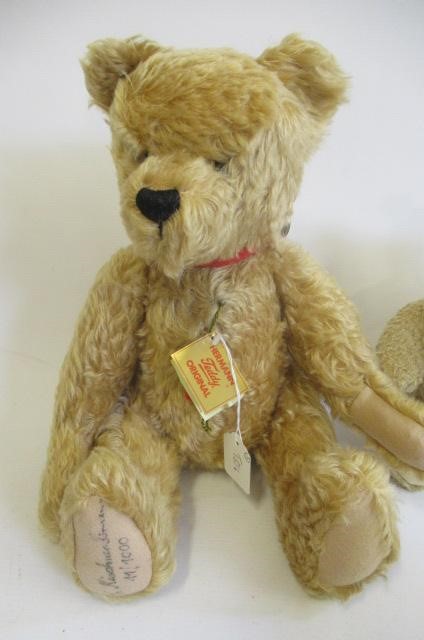 Three collectors teddy bears Image
