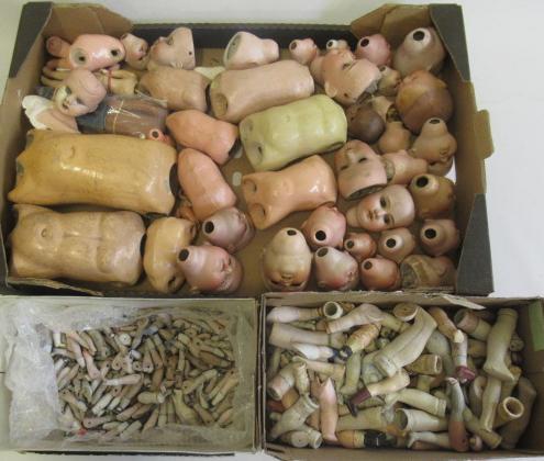 A large collection of bisque and composition doll parts (Est. plus 21% premium inc. VAT) Image
