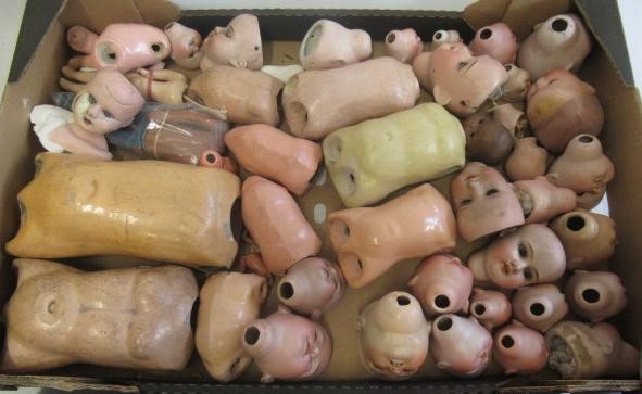 A large collection of bisque and composition doll parts (Est. plus 21% premium inc. VAT) Image