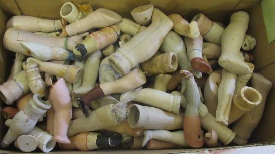 A large collection of bisque and composition doll parts (Est. plus 21% premium inc. VAT) Image