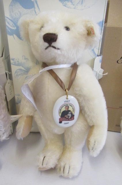 Three Steiff teddy bears Image