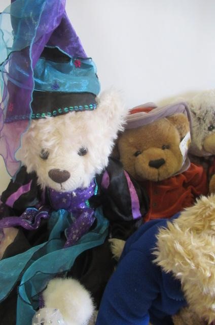 Eleven collector's teddy bears Image