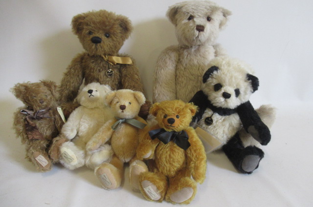 Seven Dean's Rag Book teddy bears Image