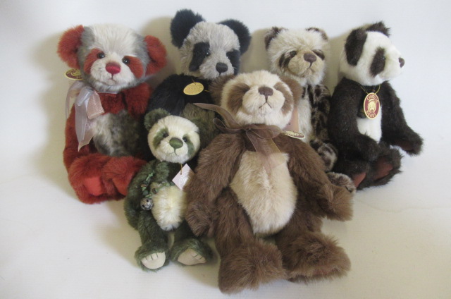 Six collector's Charlie Bears Image