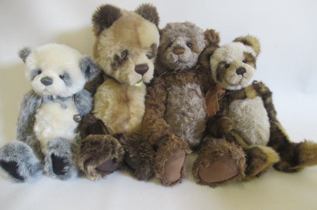 Four collector's Charlie Bears Image