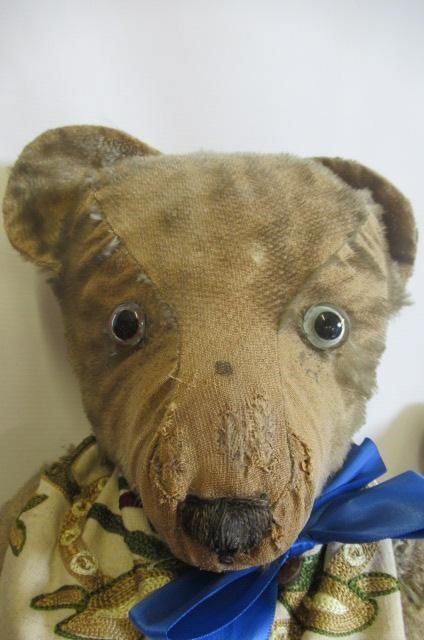 Three vintage English teddy bears Image