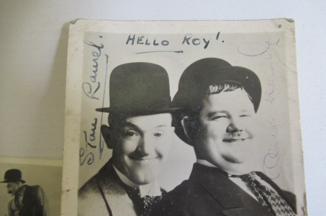 A Laurel & Hardy signed photograph Image