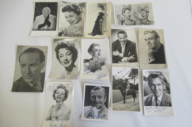 Thirteen photographic signed autographs Image