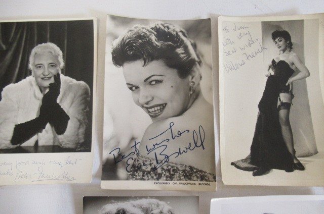 Thirteen photographic signed autographs Image
