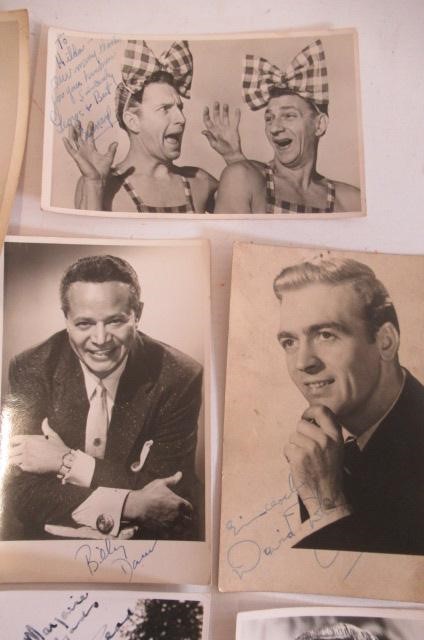 Thirteen photographic signed autographs Image