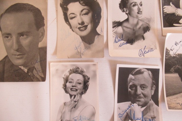 Thirteen photographic signed autographs Image