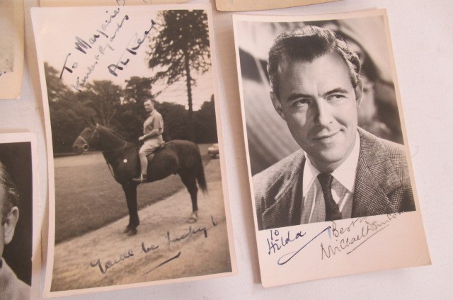 Thirteen photographic signed autographs Image