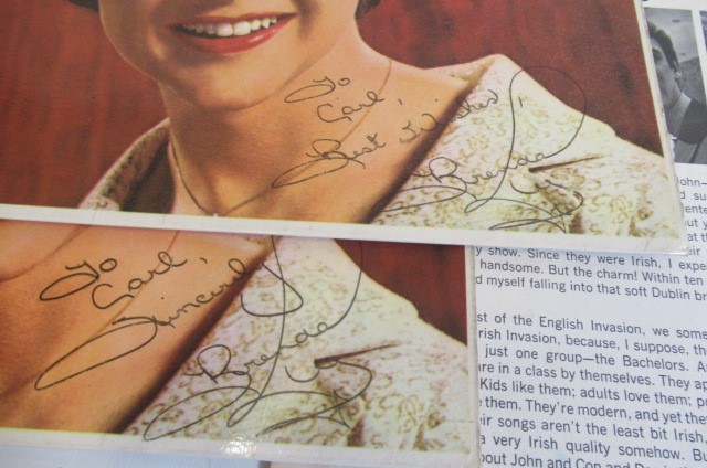 Six signed record slips Image