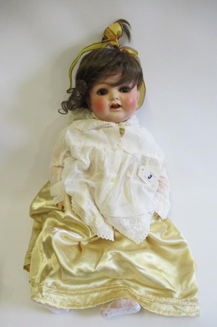 A Heubach Koppelsdorf bisque socket head character doll Image