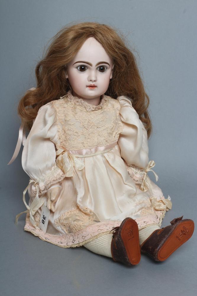 A Tete Jumeau bisque socket head doll Image