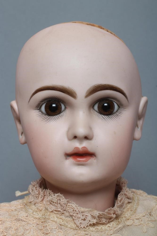 A Tete Jumeau bisque socket head doll Image