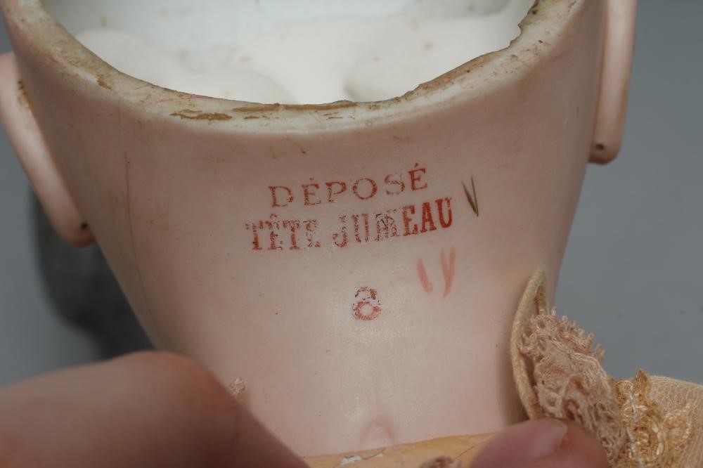 A Tete Jumeau bisque socket head doll Image