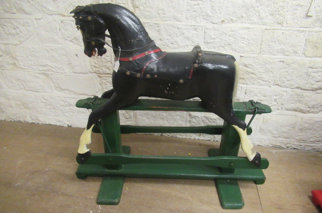 An antique rocking horse "Black Beauty" Image