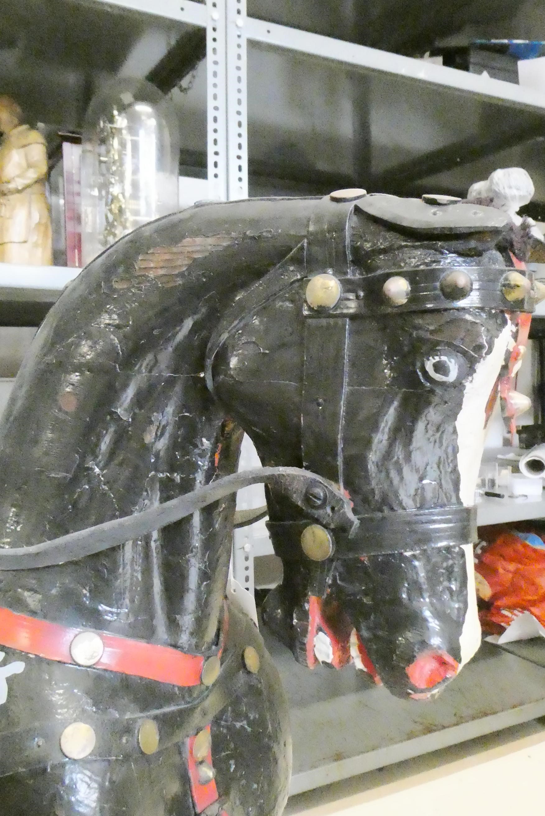 An antique rocking horse "Black Beauty" Image