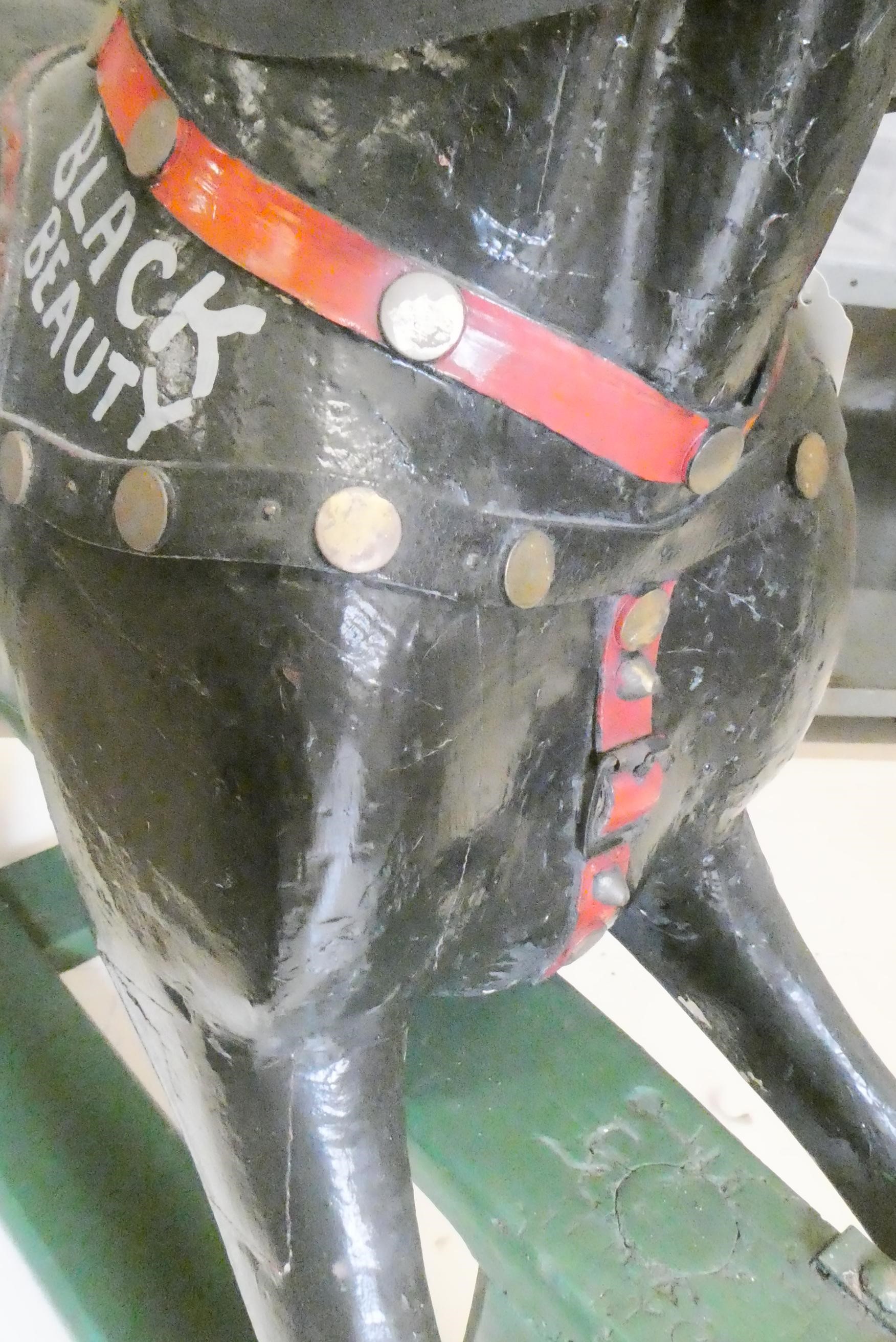 An antique rocking horse "Black Beauty" Image